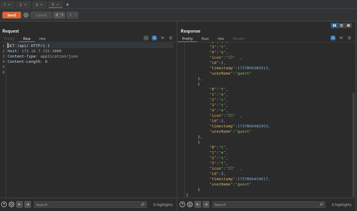 Response Testing API PUT