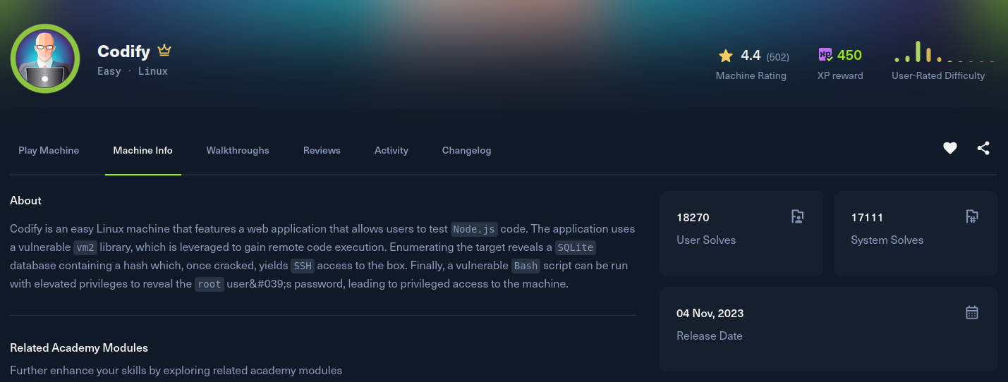 Codify Machine